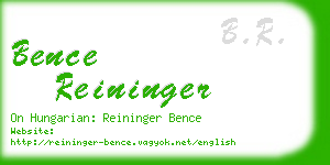 bence reininger business card